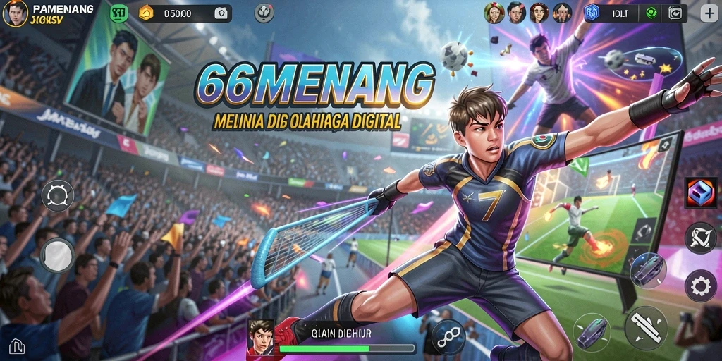 Tampilan seru saat bertanding dalam 66MENANG dengan teman-teman.
