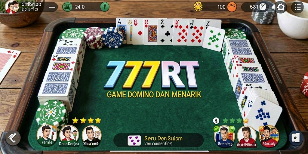 Tampilan gameplay seru dalam permainan Domino 777RT.