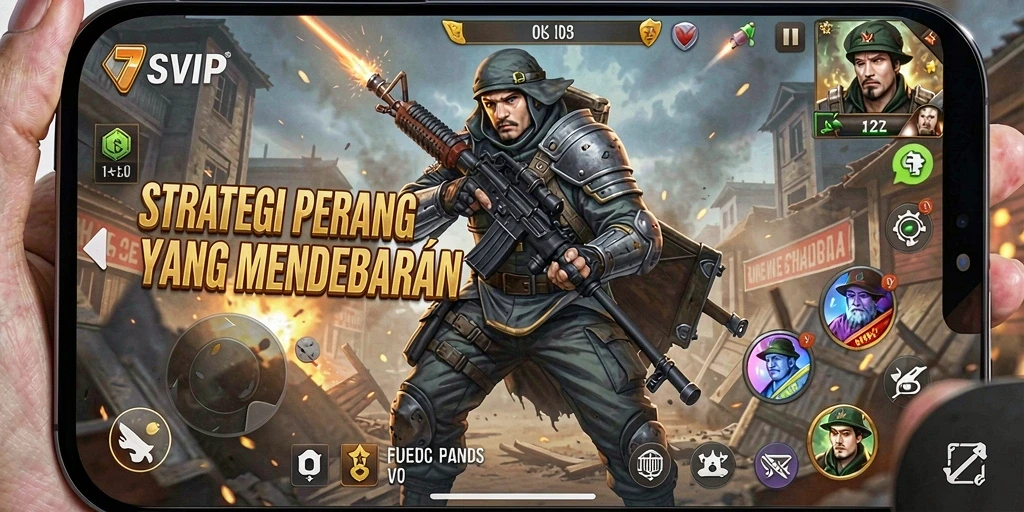 Tampilan gameplay strategis yang menegangkan di 7SVIP.