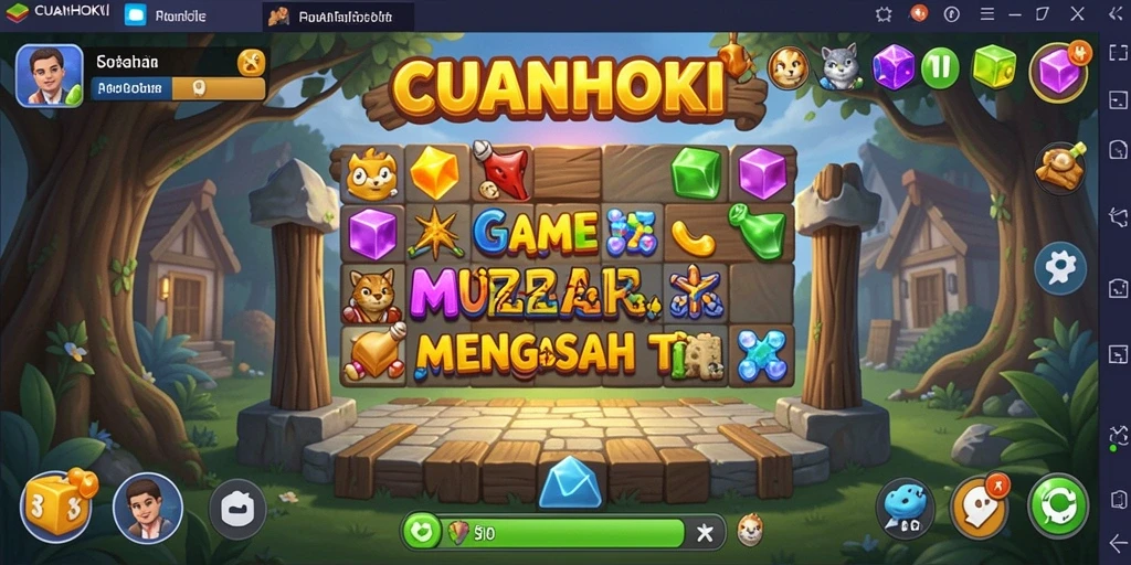 Tampilan gameplay CUANHOKI yang menantang dan menarik.