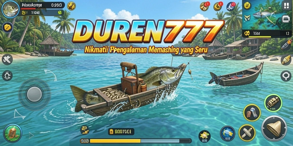 Tampilan gameplay menarik dari DUREN777 dengan berbagai jenis ikan.