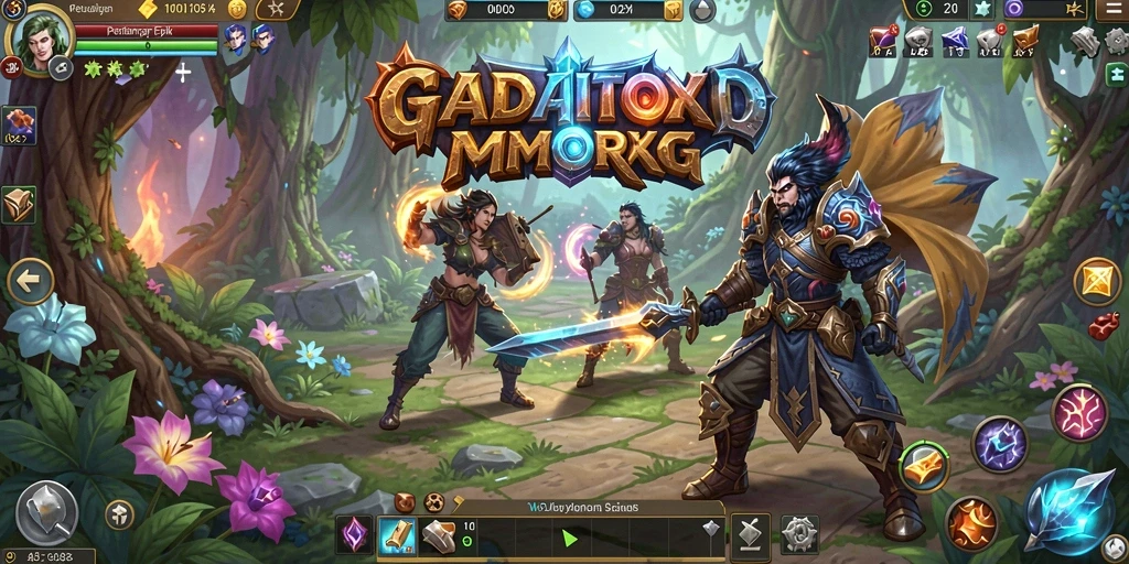 Screenshot menampilkan aksi seru dalam gameplay MMORPG GADAITOTO.