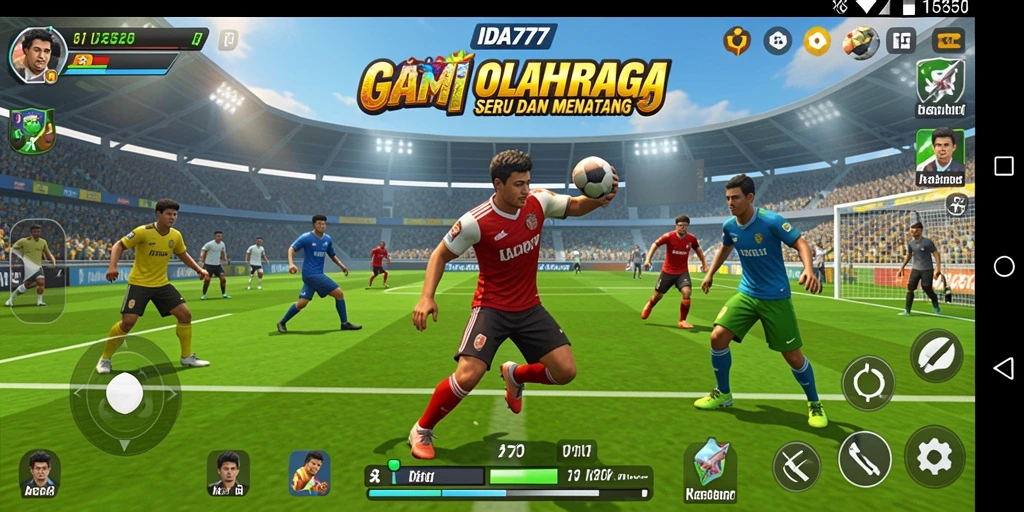Tampilan utama gameplay IDA777 menampilkan aksi olahraga yang mendebarkan.