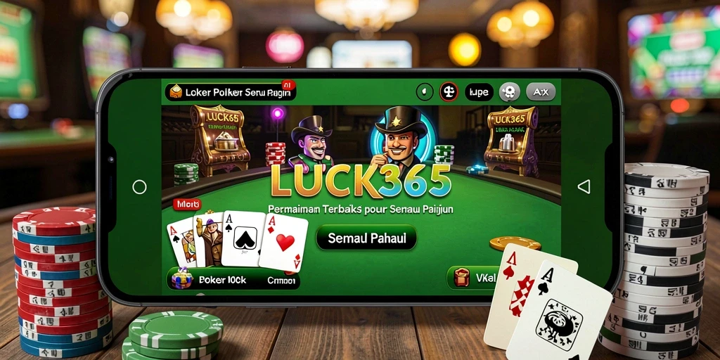 Tangkapan layar utama LUCK365 menunjukkan suasana permainan Poker yang seru.
