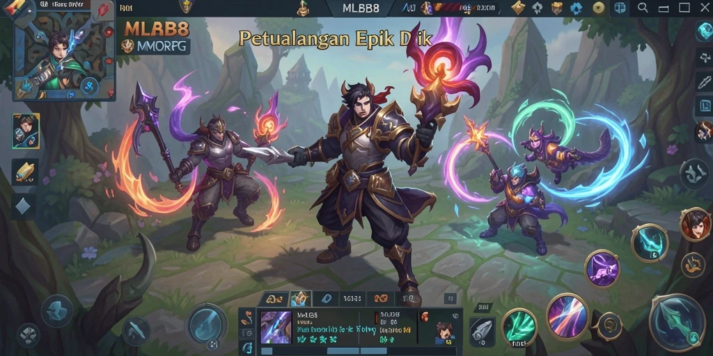 Tampilan gameplay mendebarkan dari MLBB8 di dunia MMORPG.