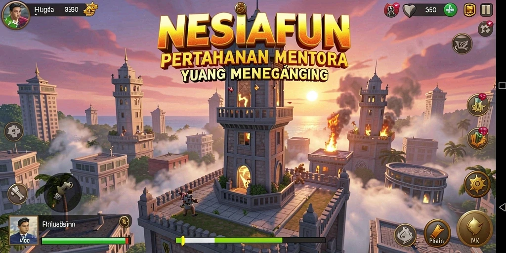 Tampilan gameplay Tower Defense yang seru dan menantang.