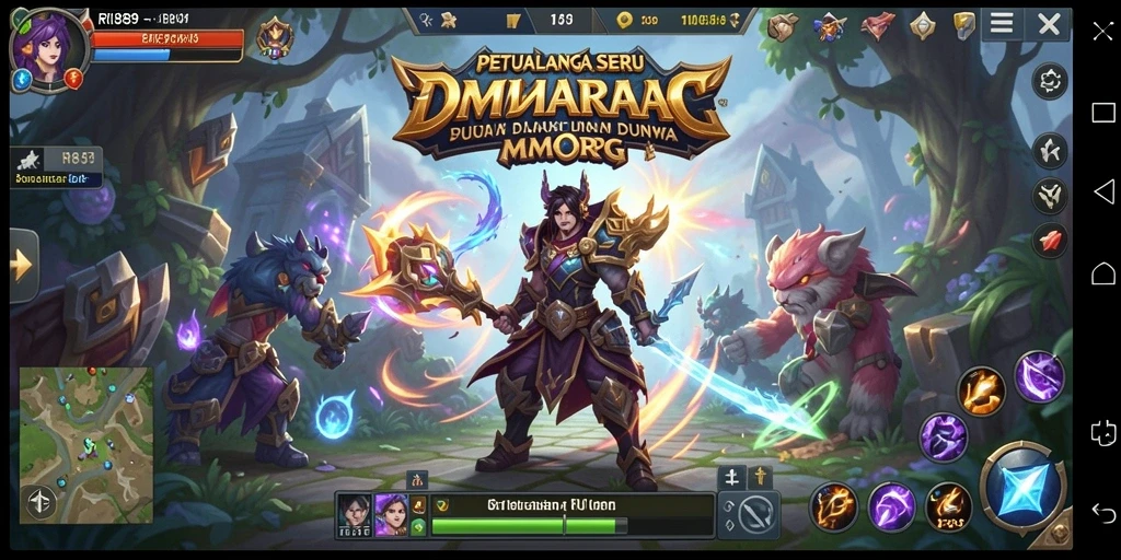 Tampilan gameplay menarik dalam RI889 yang penuh aksi MMORPG.
