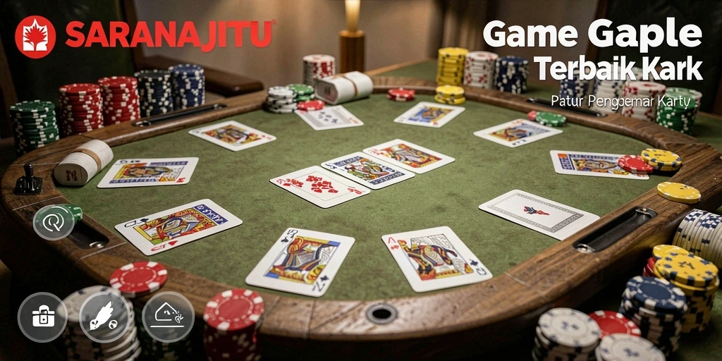 Tampilan seru gameplay Gaple di SARANAJITU.