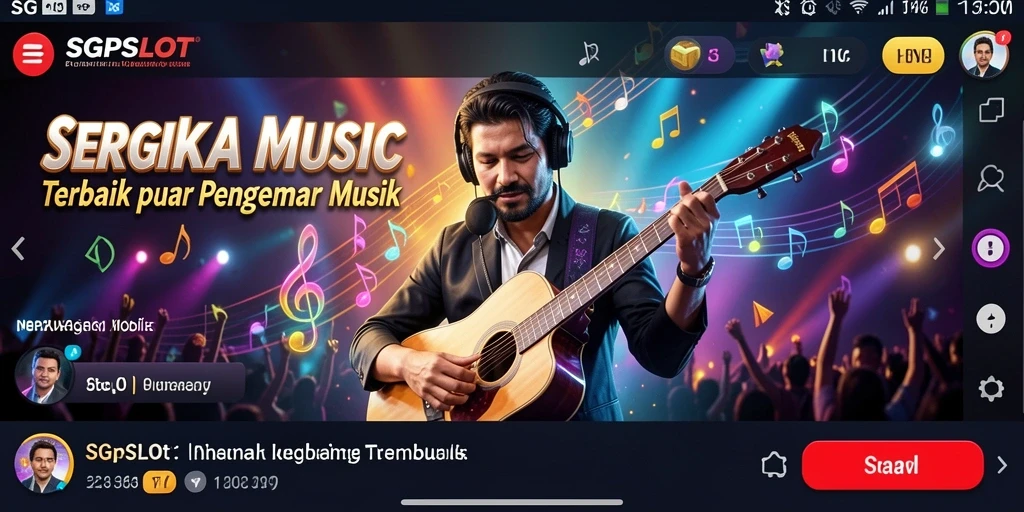 Tampilan gameplay <strong>SGPSLOT</strong> yang menarik dengan berbagai lagu.