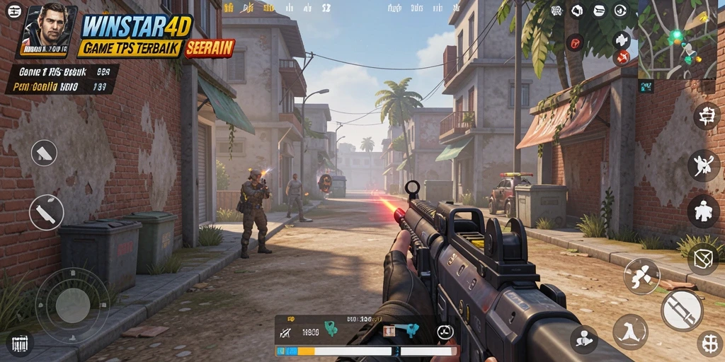 Tampilan gameplay seru dan penuh aksi WINSTAR4D.