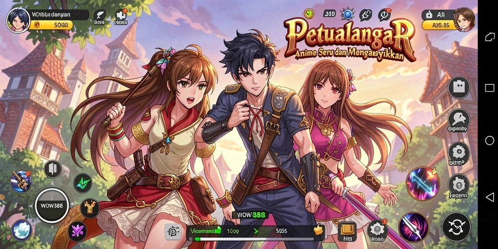 Gameplay seru dengan karakter anime yang mengagumkan.